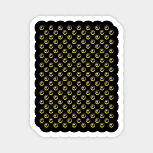 Yin Yang Design - Yellow Color Pattern Magnet