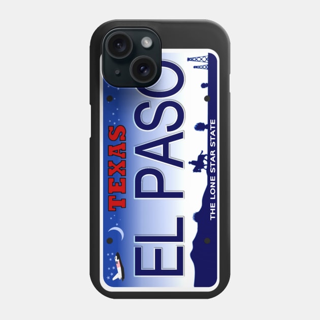 El Paso Texas License Plate Phone Case by Mel's Designs