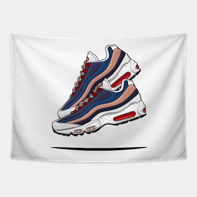 Air Max 95 Sneakers illustration Tapestry by dygus