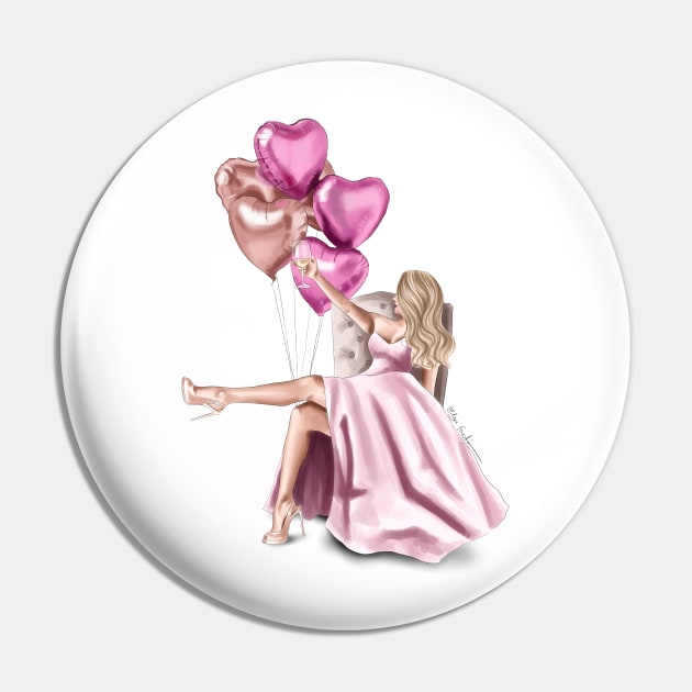 Heart Balloons Pin by elzafoucheartist