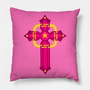 Legendary Dark Pink Celtic Cross Pillow