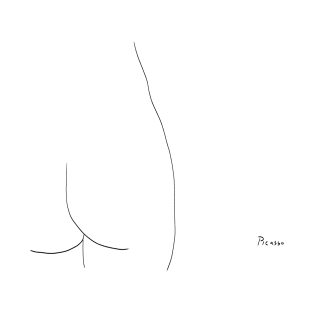 Picasso Line Art - Butt T-Shirt