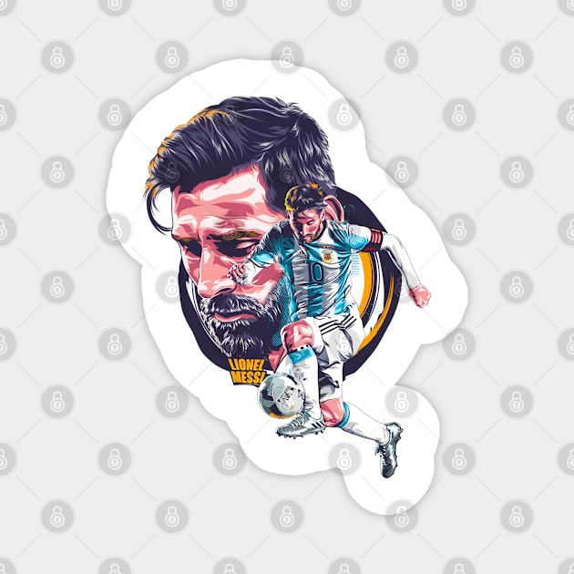 Leo Messi the World Champion Magnet by Futbol Art
