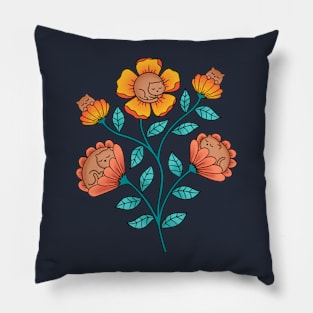 Cats flowers 2 Pillow