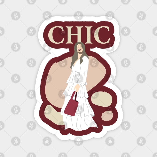 Chic Girl, Fashion Designer Magnet by Style Conscious