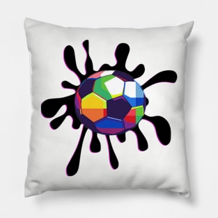 Soccer Ball Retro Graphic Art Design GiftS Pillow