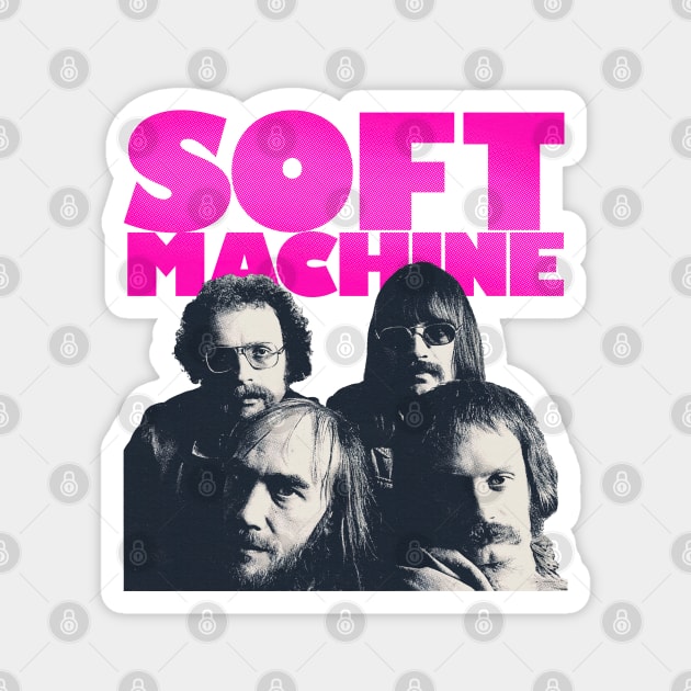 Soft Machine - Original Fan Artwork Design Magnet by unknown_pleasures