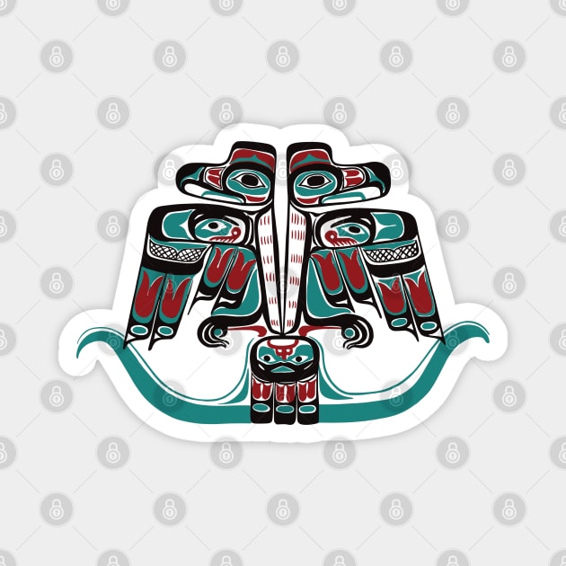 Nortwest Pacific Coast Haida Tlingit Thunderbird Magnet by Beltschazar