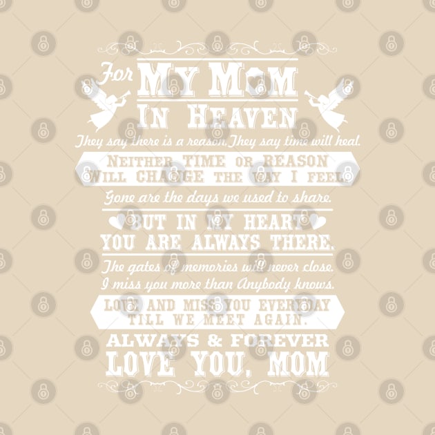 In Loving Memory of Mom, Mom in Heaven by The Printee Co