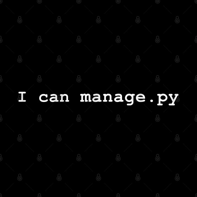 I can manage.py by matuskc