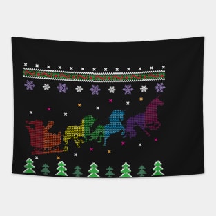 Unicorn Squad Santa Ugly Jumper Reindeer Unicorn Love Tapestry