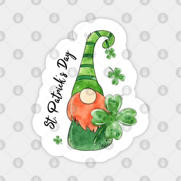 Gnome. St patrick's day.Clover Magnet by HJstudioDesigns