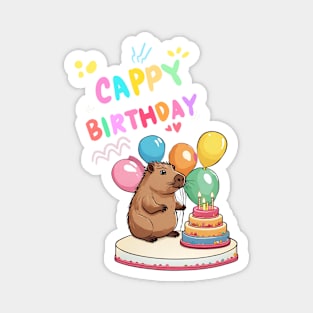 Cappy Birthday Cute Capybara Magnet