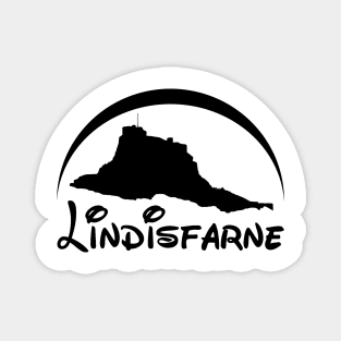 Lindisfarne Castle (Black Logo) Magnet