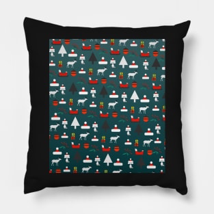 Christmas crowd Pillow