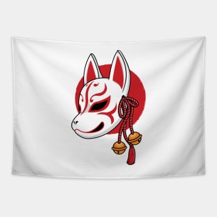 Japanese kitsune mask Tapestry