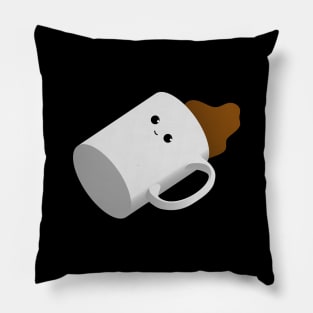 Spilt Coffee Cup (Happy) Pillow