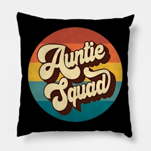 Auntie Squad Retro 1970s Vintage Groovy Pillow