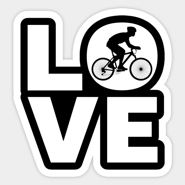 Love Cycling Gift For Racing Cyclists Racing Cyclist Sticker