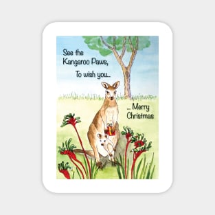 Native Australian Christmas card Magnet