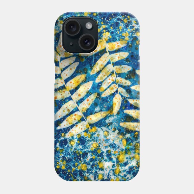 Botanical cyanotype 1 Phone Case by redwitchart