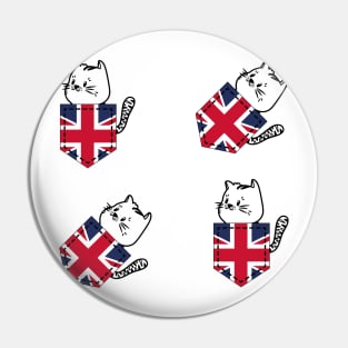 Patriotic Pocket Pussy - Cat Lover -  British Patriot Pin