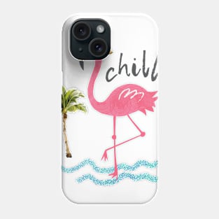 Chillin' flamingo Phone Case