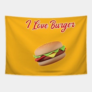 I Love Burger Tapestry