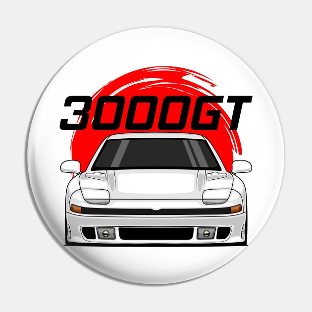 Front White 3000GT 1990 1993 JDM Pin by GoldenTuners