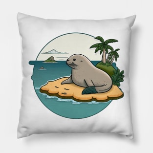 Hawaiian Monk Seal Pillow