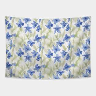 Beautiful Blue Bells in Abstract Tapestry