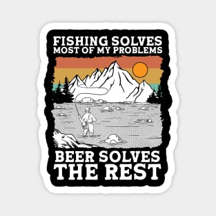 Fishing Solves Most Of My Problems Magnet