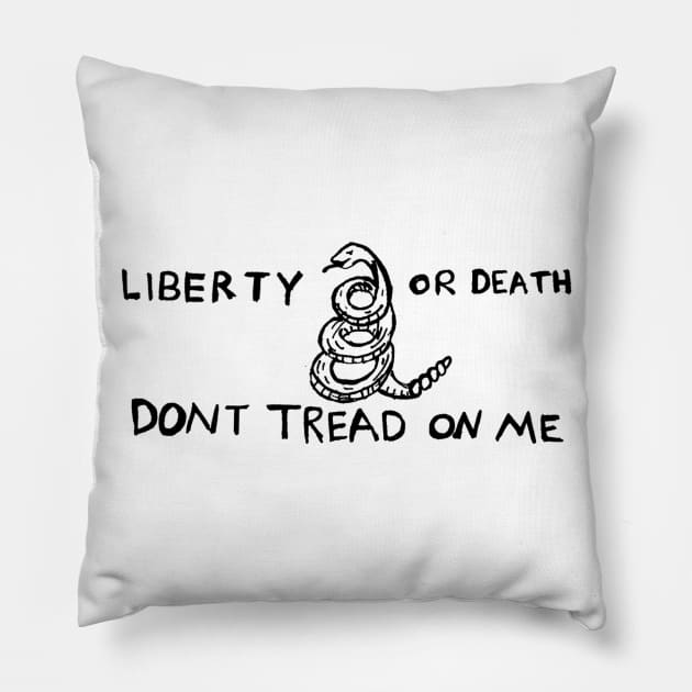 Don't Tread on Me Pillow by Aeriskate