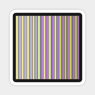 Purple and yellow stripe pattern Magnet