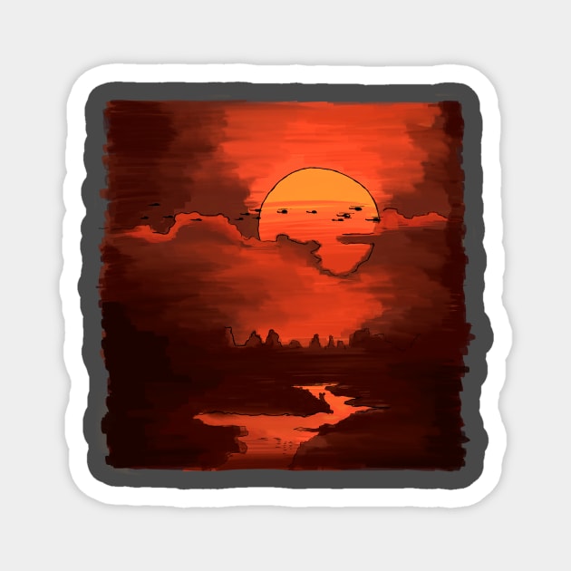 Apocalypse Now Illustration Magnet by burrotees