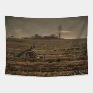 The Plain of Chailly with Harrow and Plough by Jean-Francois Millet Tapestry