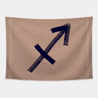 Sagittarius on tan paper Tapestry