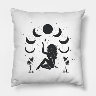 Sitting Mushroom Goddess Pillow