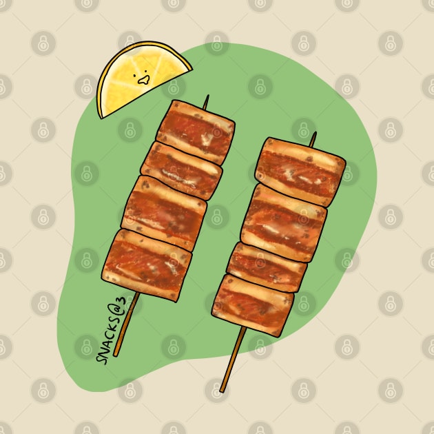 Butabara Pork Belly (Pork Belly Skewer) by Snacks At 3