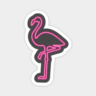 80's Gift 80s Retro Neon Sign Pink Flamingo Magnet