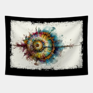Abstract Watercolor Fibonacci Sequence Tapestry