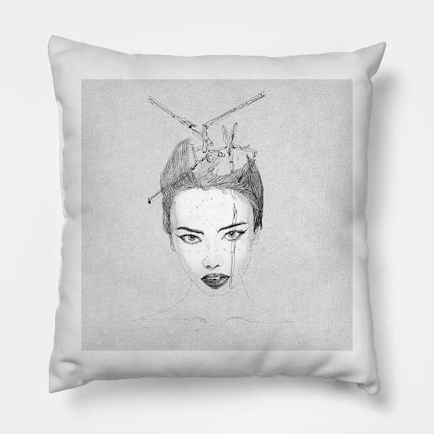 Brainstorm Pillow by AbstractArtist