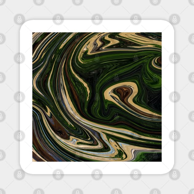 Abstract Dark green black Marble colors grading pattern Magnet by Dolta