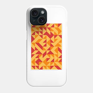 Fire Colored Geometric Pattern - Triangle #6 Phone Case