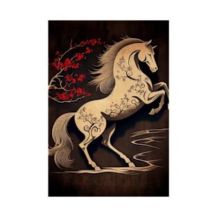 Chinese Zodiac Year Of The Horse Retro T-Shirt