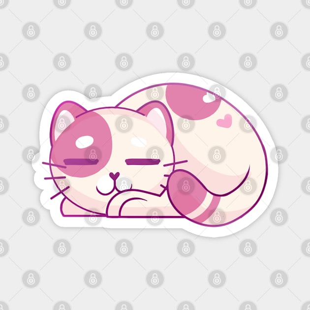 Sleeping kitty Magnet by Helithus Vy