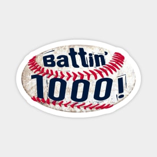 Batting 1000 Baseball Machine Magnet