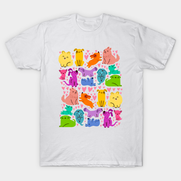 Colorful dogs - Dogs - T-Shirt