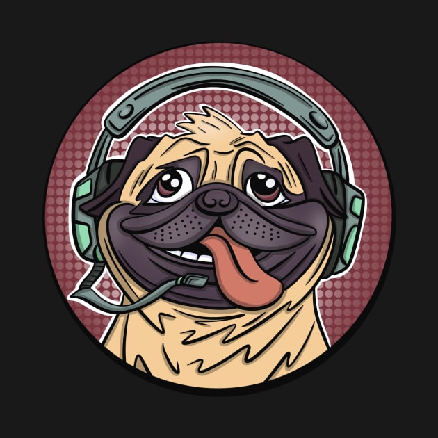 Pug Gamer by Brianjstumbaugh