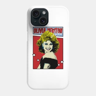 Olivia Newton John Pop Art Comic Style Phone Case